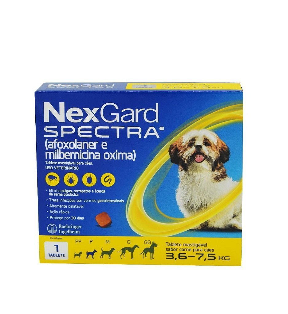 Nexgard Spectra P (3,6 - 7,5 Kg) Comprimido - Merial